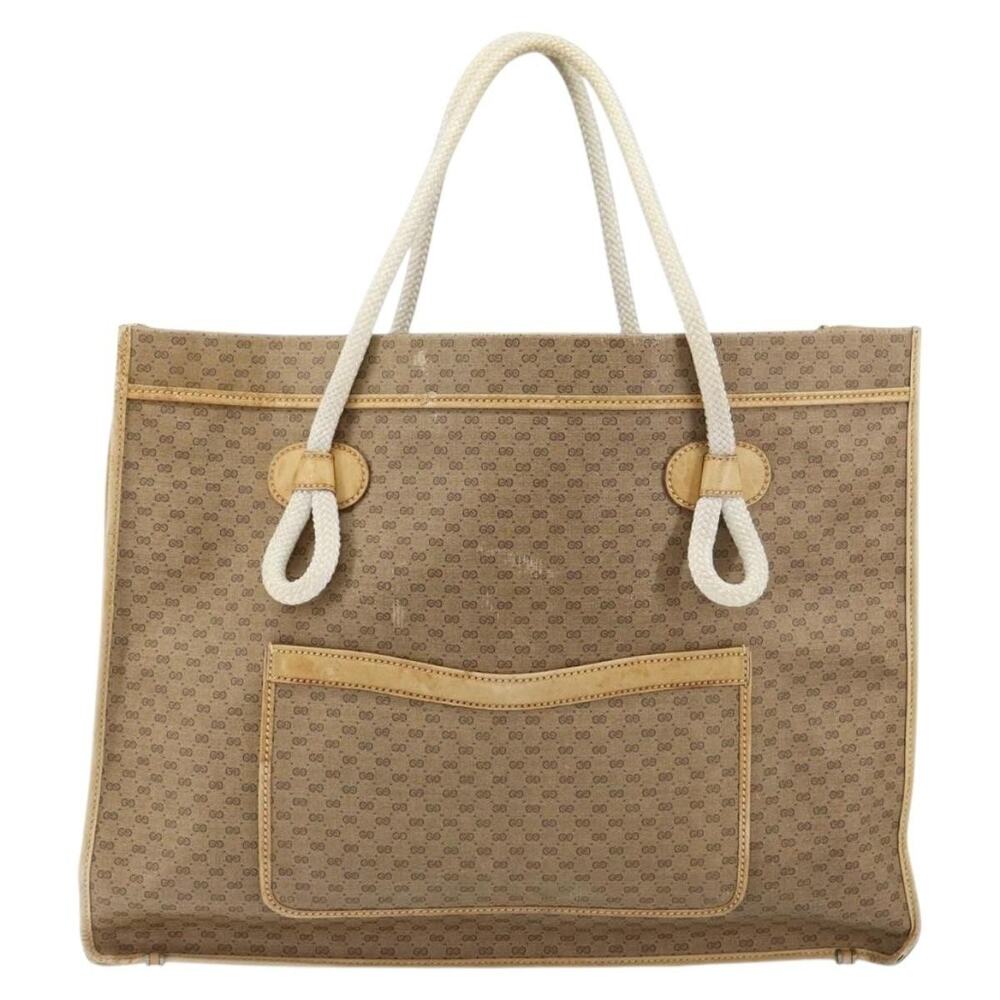 Gucci Micro GG Supreme Tote Bag Beige